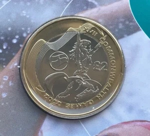 2002 ENGLAND COMMONWEALTH TWO 2 POUND COIN BRILLIANT UNCIRCULATED BU - Picture 1 of 2