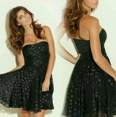 NUEVO CON ETIQUETAS $138 Vestido Guess Camila POLKA-DOT Metalizado Brillo Talla 0 Foto 1 de 3
