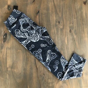 Pirate Skull Crossbones Kid's Size S/M 2T-5T Charlie's Project Leggings - Picture 1 of 3