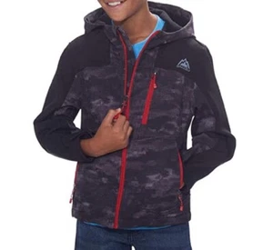 Snozu Boys Softshell Jacket Black Dot Camo - Picture 1 of 2