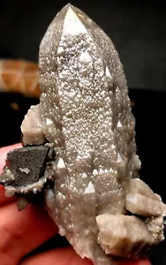89g Inner Mongolia Castle Church cactus skeletal Elestial QUARTZ Crystal Point - Picture 1 of 8