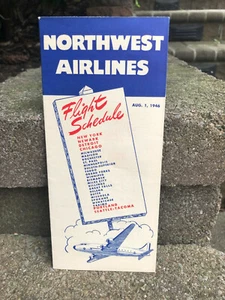 1946 Northwest Airlines Flight Schedules - Picture 1 of 5