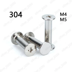304 Acero Inoxidable Chicago Tornillos Kit Tornillos de unión Pernos Remaches M4 M5 - Imagen 1 de 8