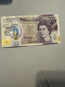 Great Britain Bank of England 20 Pound REAL Note United Kingdom Queen Elizabeth - Picture 1 of 2