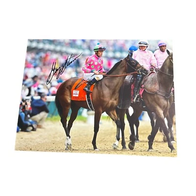 ¡Foto firmada por Gary Stevens de 8,5x11! Legendario Jockey ganador en 3 caballos Derby KY! Foto 1 de 2