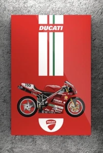 Large 18” Premium Quality Red Ducati Motorcycle Italian Racing Garage Sign - Picture 1 of 3