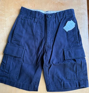 Gap Kids Boys Size 7 Cargo Shorts Navy Blue Cotton Adjustable Waist New w/ Tags - Picture 1 of 1