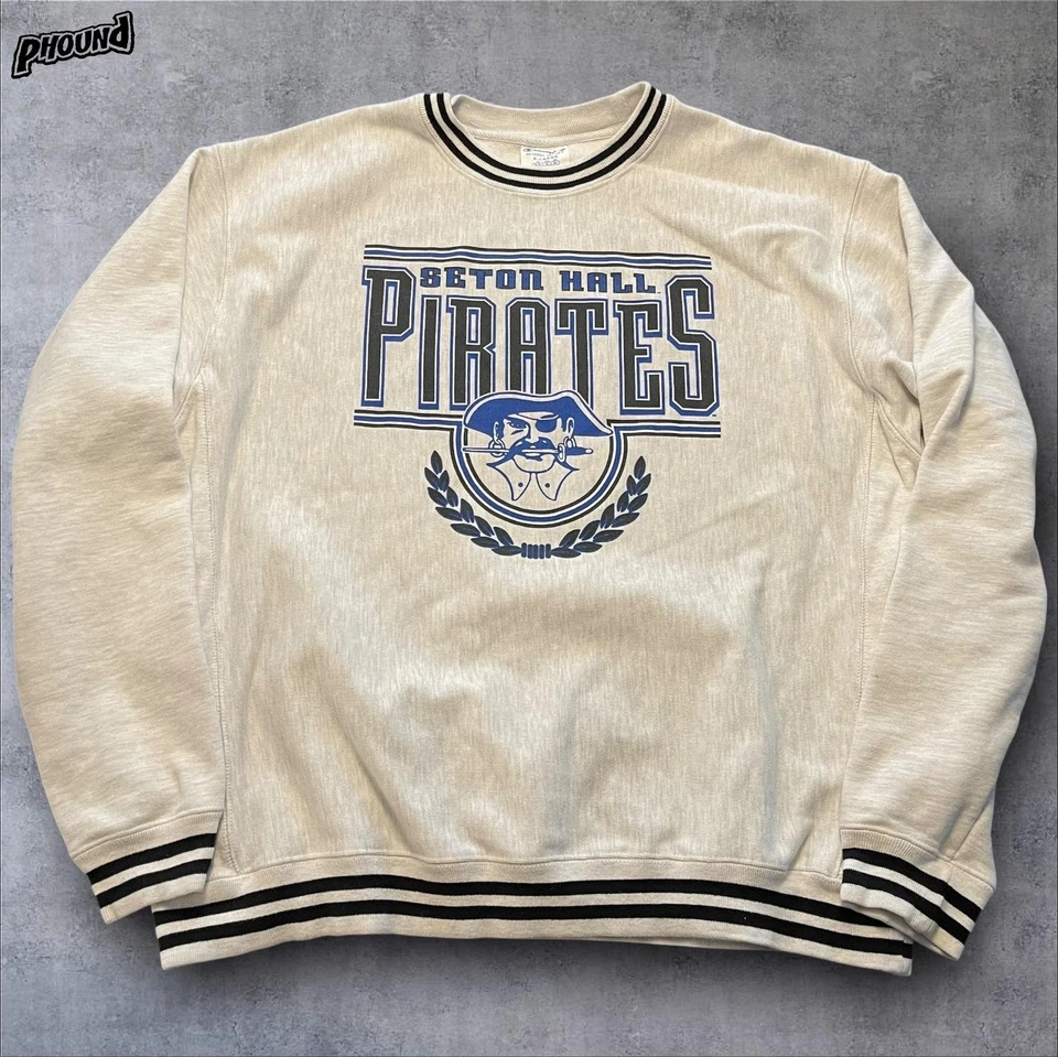 Seton Hall Pirates Sweater Mens X-Large Gray NCAA Basketball Champion Crewneck - Image 1 of 4