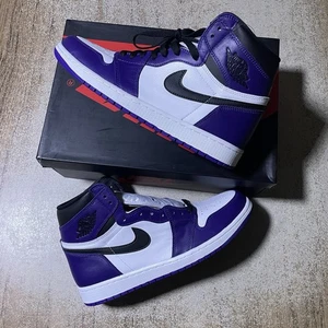 Air Jordan 1 High OG Court púrpura 2.0 555088-500 para hombre talla 10.5 NUEVO EN CAJA - Imagen 1 de 9