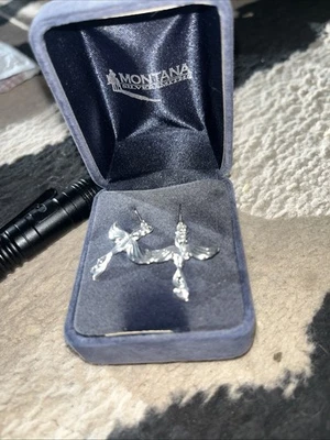 Pendientes colgantes de plumas de plata Montana Plaversmith nuevos en caja Foto 1 de 3