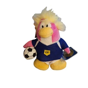 Disney Club Penguin Team Blue Soccer Player Collectible Plush 7" Pink Girl - Picture 1 of 3