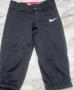 Nike Vapor Softball Pants Youth Extra Small Girls Black - Picture 1 of 6