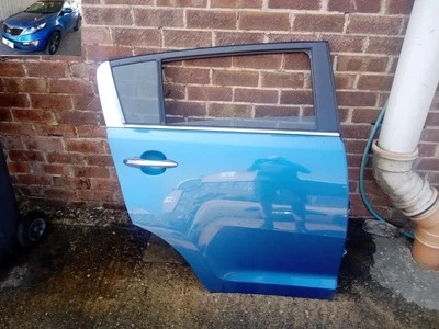 DOOR COMPLETE REAR DRIVER OSR BLUE 5B KIA SPORTAGE MK3 2010-16 FV12KSN - Image 1 of 4