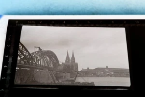 tolles altes Negativ - Bau o. Reparatur Hohenzollernbrücke Köln - Stahlbau Rhein - Picture 1 of 4