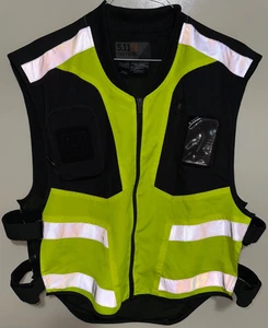5.11 Tactical Mil Spec High Vis Safety Vest Reflective Yellow Motorcycle 2XL - Picture 1 of 3
