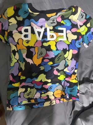 RARE A Bathing Ape BAPE Head Tee Multicam Colorful Camouflage Size S - Image 1 of 2