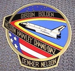 4" VINTAGE NASA SPACE SHUTTLE COLUMBIA STS 61-C CREW AUFKLEBER TOP ZUSTAND - Bild 1 von 1