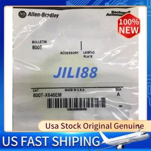 New Sealed 800T-X646EM Emergency Stop Legend Plate Allen-Bradley Fast Ship - Picture 1 of 3