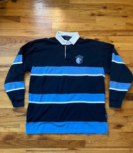 Vintage 90s Dublin Ireland Striped Embroidered L/S Soccer Rugby Shirt Mens 2XL - Picture 1 of 5