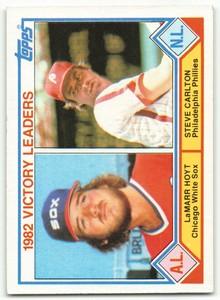 1983 TOPPS 1982 VICTORY LEADERS - LAMARR HOYT/STEVE CARLTON CHICAGO WHITE