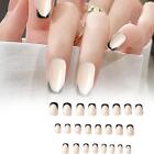 24 Pieces French False Fake Nails Press on Nails for New Year
