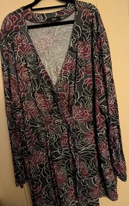 Ellos Cross Tunic Bodice Top Women's Size 5X Abstract Floral Cottagecore Boho - Picture 1 of 6