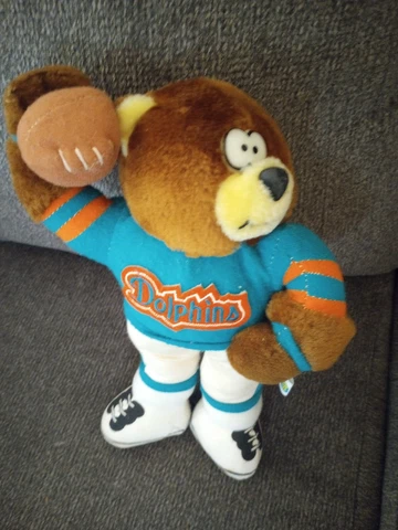 Miami Dolphins 1991 Vintage NFL Plush 9" Bear By Good Stuff Cover