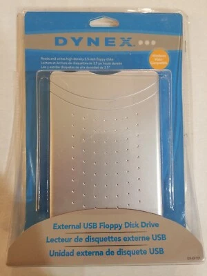 Dynex External USB Floppy Disk Drive DX-EF101 WORKS PREOWNED RARE - Image 1 of 4