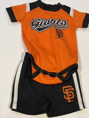 Baby Boy's MLB San Francisco Giants 2 Piece Short Sleeve Outfit Size 3-6 Months Cover