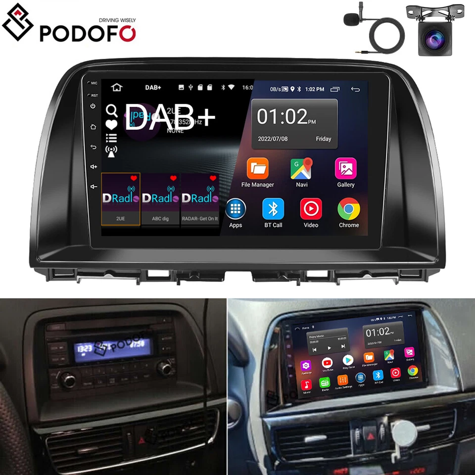 DAB+ 9" Autoradio Für Mazda CX-5 2012-2017 Android 13 GPS Navi WIFI FM RDS + Kam - Bild 1 von 4