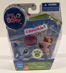 New 2010 Littlest Pet Shop Pretty Pairs Sparkle 2139 & 2140 Shark & Octopus - Picture 1 of 16
