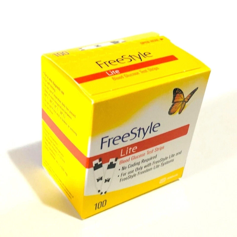 Tiras reactivas de glucosa en sangre Freestyle Lite - 100 unidades caducan 2027-07-31 Foto 1 de 1