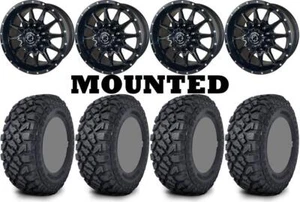 Kit 4 Kenda Klever XT Tires 30x10-14 on Frontline 762 Black Wheels 1KXP - Picture 1 of 5