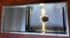 Hand made Square Undermount Kitchen Single Sink with Drainer Board - Picture 1 of 3
