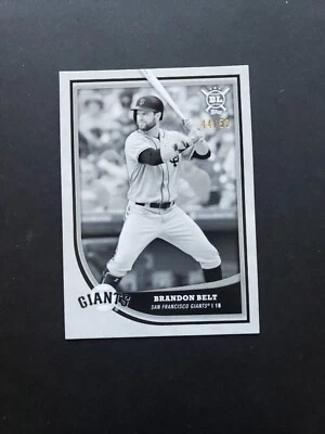 2018 Topps Big League /50 Black & White Parallel Brandon Belt #151 - Image 1 of 3