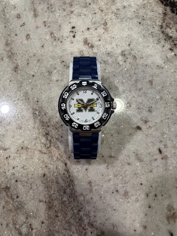 Officially Licensed Michigan Wolverines Stainless Steel Watch Dynamic Branding Cover
