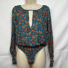 Free People Intimately free floral turquoise body suit size XS NWT