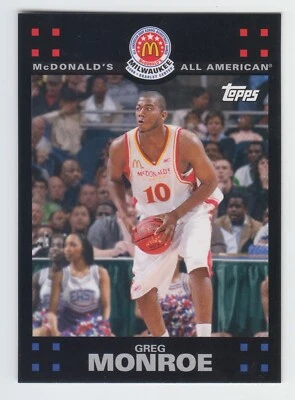 Topps McDONALDS GREG MONROE 2008 #GM verdadero novato como nuevo primera tarjeta jamás hecha ¡difícil de encontrar!! Foto 1 de 2