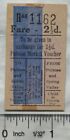 Vintage: bilet Douglas Corporation Transport 21⁄2d Pulrose Voucher rynkowy