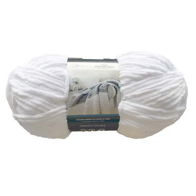 Mainstays Cozy Chenille Yarn, 220 yd, Artic White, 100% Polyester, Bulky Soft - Image 1 of 4