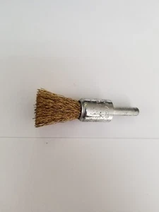 5/8 ZOLL MESSING ENDBÜRSTE 0,0118 DRAHT 1/4 ZOLL SCHAFT JE 1  - Bild 1 von 1