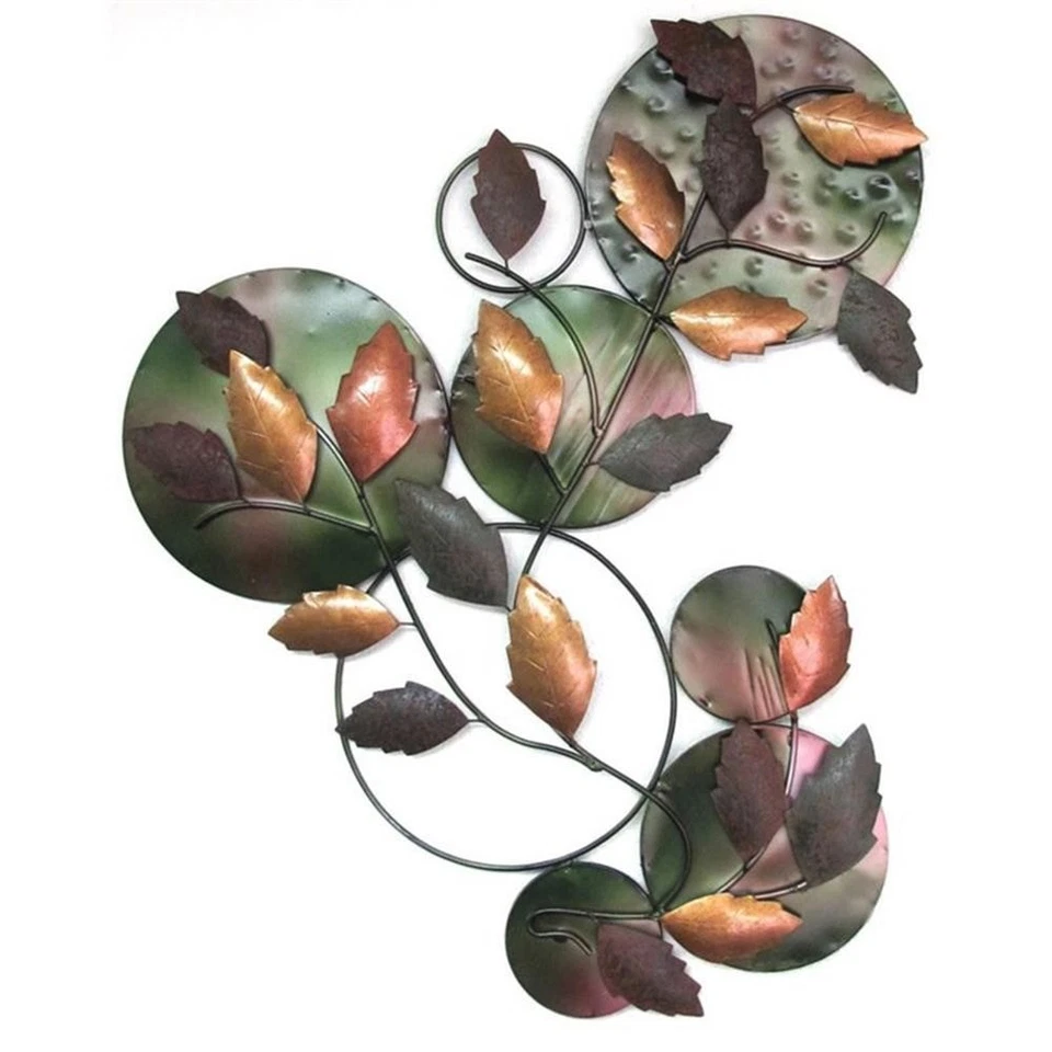 Colección D-Art Decoración de Pared Hojas de Metal y Hierro en Multicolor Foto 1 de 1