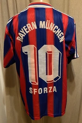 FC Bayern München Original Adidas Trikot 1995-1997 "OPEL" + Nr.10 Sforza Gr.L - Bild 1 von 4