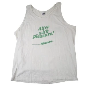 Vintage Newport Cigarettes "Alive With Pleasure!" Mens XL Double Sided Tank Top - Picture 1 of 11
