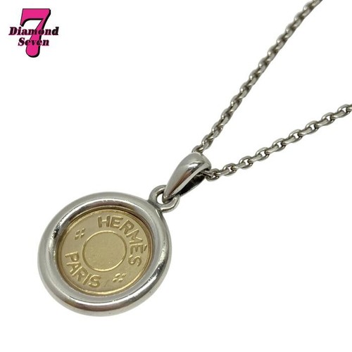 HERMÈS Collana Hermes Serie Usata Argento Oro Au750 Ag925 K18 Ciondolo Accessori Donna