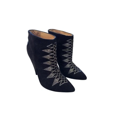 Botas occidentales IRO con tachuelas adornadas de gamuza negras al tobillo Kimmy 40EU 9.5US Foto 1 de 4