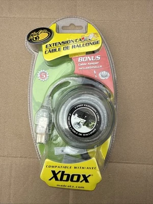  Mad Catz 原装 Xbox 控制器 7' 延长线电缆重型布线 — 第 1/2 张图片