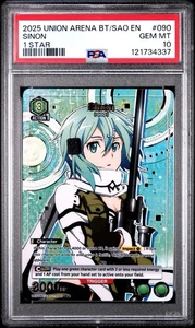 UNION ARENA - Sinon (090) (R*) - UE07BT: Sword Art Online 1-Star FOIL PSA 10 - Picture 1 of 2