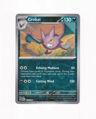 Crobat 112/182 Sv04: Paradox Rift Reverse Holo 2023 Pokemon Card Near Mint NM - Image 1 of 2