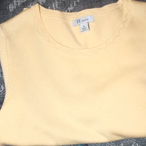 THE TOG SHOP SUÉTER MUJER AMARILLO MANTEQUILLA PUNTO MANGA CORTA TALLA PEQUEÑA - Imagen 1 de 3